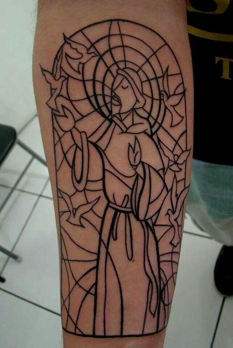 St Francis Tattoo, Linework Tattoo, Sao Francisco, San Francesco, Sgraffito, St Francis, Future Tattoos, Flash Tattoo, Beautiful Images