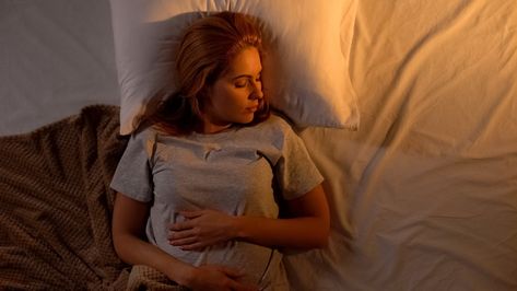 Young woman sleeping in white comfortable bed with brown blanket, top-view Cycle Of The Moon, Licensed Clinical Social Worker, Employee Management, Night Terror, Sleep Routine, Trouble Sleeping, Moon Cycles, Sleeping Habits, Sleep Pattern