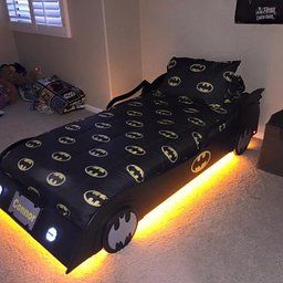 Superhero Room Diy, Batman Bed, Batman Bedroom, Batman Room, Batman Decor, Superhero Bedroom, Superhero Room, Bed Twin, Car Bed