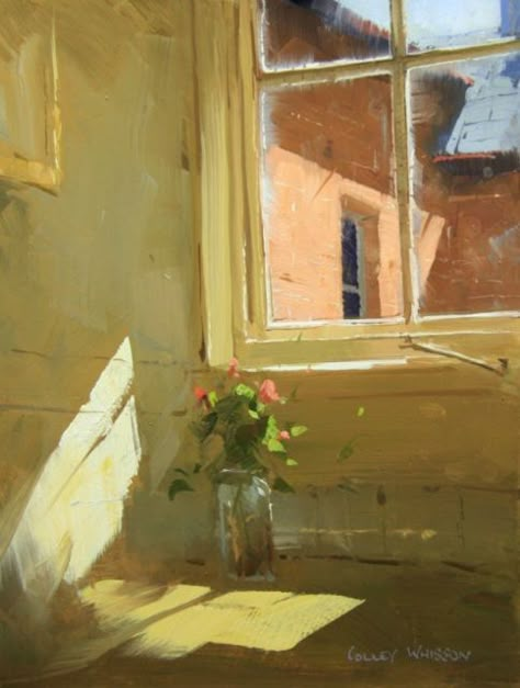 Painting Acrylic Ideas, Colley Whisson, Acrylic Ideas, Interior Paintings, Interior Painting, Interior Paint Colors, Paintings I Love, Window Painting, Mellow Yellow