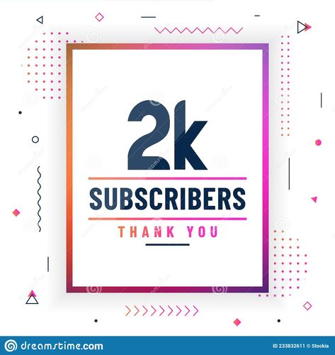 2k Subscribers, Colorful Design, Design Illustration, Color Design, Stock Vector, Vector Illustration, Thank You, Collage, Celebrities