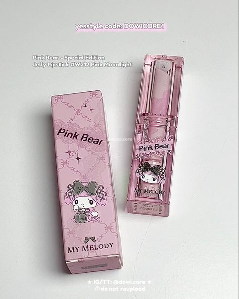 Pink Bear - Special Edition Jelly Lipstick #yesstyle #makeup #mymelody #cutemakeup #wonyoungism #aesthetic #yesstylecode #yesstyleinfluencers #cute #sanrio #pinkmakeup Pink Bear Lipstick, Yesstyle Makeup, Bear Lipstick, Wonyoungism Aesthetic, Y3k Aesthetic, Cute Lipstick, Jelly Lipstick, Cute Sanrio, Skin Care Devices