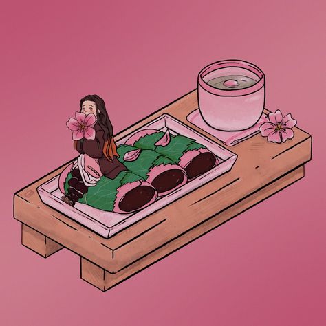 Smol Nezuko, Nezuko Fanart, Nezuko Chan, Nezuko Kamado, Anime Akatsuki, Kawaii Stickers, Kawaii Art, Pink Wallpaper, Anime Demon