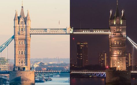 Day Vs Night, Yosemite Photography, Light Vs Dark, Travel Guide London, London Night, Landscape Photography Tips, Time Photography, Scenic Photography, Beautiful Sites