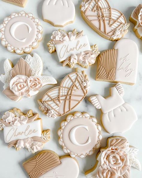 Boho Baby Shower Girl, Boho Food, Cookie Decorating Party, Royal Baby Showers, Boho Baby Girl, Cookie Business, Baby Cookies, Boho Theme