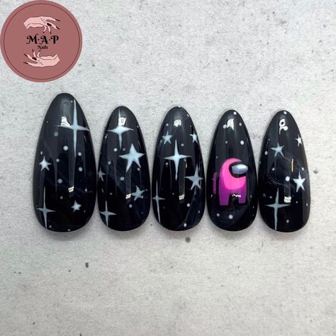 Among Us Nails, Kid Nails, Nails Trend, Diy Nails At Home, Nails For Kids, Nails 2020, New Nail Art, Nails Pink, Art Nails