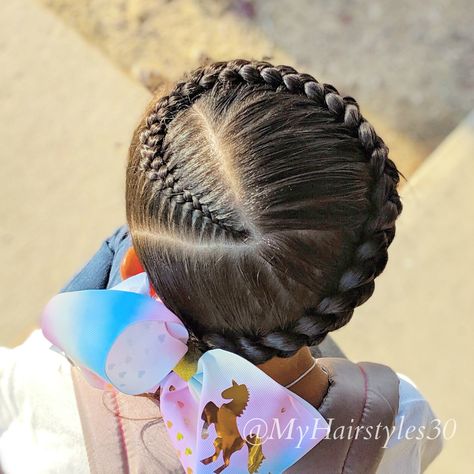 Girls Braided Hairstyles Kids, Mixed Girl Hairstyles, Cute Toddler Hairstyles, Lil Girl Hairstyles, French Braid Hairstyles, Girls Natural Hairstyles, Birthday Hair, Kids' Braids, Girl Braids