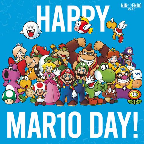 Happy #MAR10Day from everyone here at Nintendo Wire! What’s your favorite Mario memory, game, and/or character, and what Mario adventure will you be jumping into today in celebration? #marioday #marioday2021 #mario #luigi #princesspeach #bowser #bowserjr #yoshi #toad #dk #donkeykong #princessdaisy #wario #waluigi #rosalina #birdo #goomba #koopatroopa #boo #cheepcheep #koopaparatroopa #nintendo #nintendogames #supermario #mariogames #games #gaming #videogames Happy Mario Day, Wario Waluigi, Green Warrior, Mario Day, Mario Bros Birthday Party Ideas, Super Mario Sunshine, Mario Bros Birthday, Squad Pictures, Super Mario Galaxy