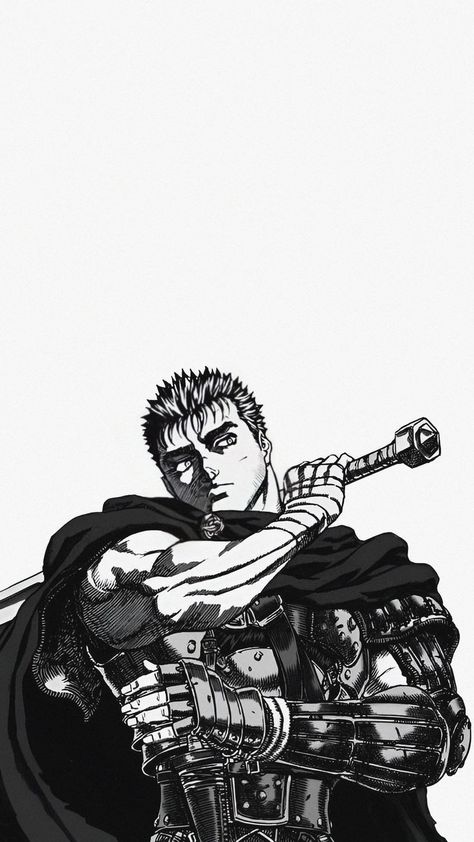 Bezerker Manga Wallpaper, Guts Berserk Tattoo Ideas, Guts Background, Berserk Guts Wallpapers, Guts Wallpaper Berserk, Guts Berserk Wallpaper, Guts Berserk Tattoo, Guts Drawing, Gatsu Berserk