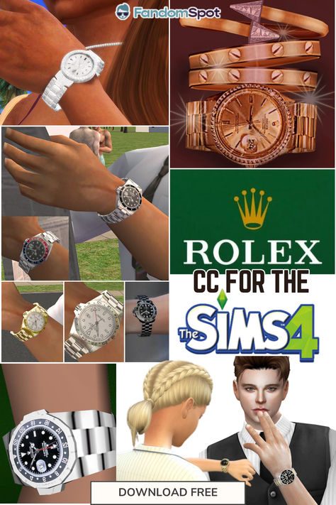 Watch Cc Sims 4, Sims 4 Cc Rolex Watch, Sims 4 Cc Male Watch, Sims 4 Watches Cc, Sims 4 Male Necklace, Sims 4 Watch Cc, Rolex Store, Sims4 Clothing, Sims 4 Male Clothes