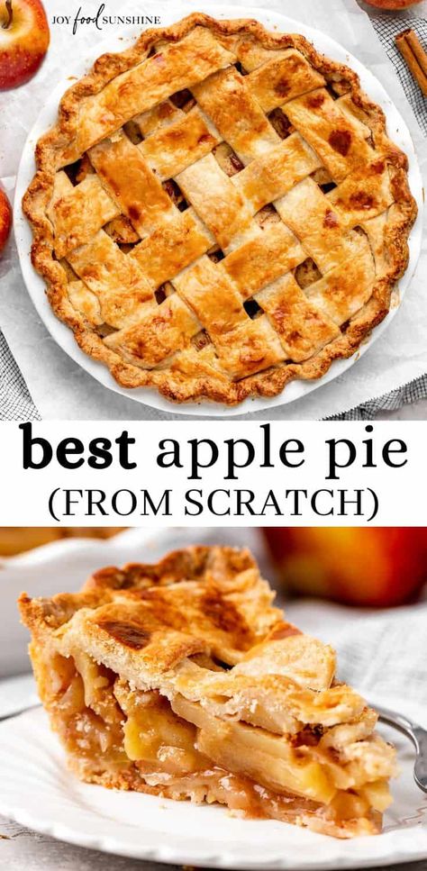 This is truly the best Homemade Apple Pie recipe ever! Its flaky, buttery crust is made from scratch, & the apple pie filling isn't overly sweet, letting the flavor of the apples really shine. Plus this apple pie is easy to make with a handful of simple ingredients. Best Apple Pie Recipe, Old Fashioned Apple Pie, Apple Pie From Scratch, The Best Apple Pie, Fruit Dips, Apple Pie Recipe Homemade, Perfect Apple Pie, Apple Pie Recipe Easy, Coconut Dessert