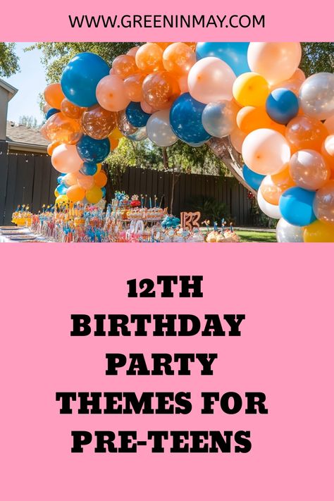 Make her 12th birthday unforgettable with amazing 12 Year Birthday Party Themes. Check out our collection of 12th Birthday Party Ideas, perfect for preteen birthday parties that will impress your 12-year-old girl and her friends. Birthday Ideas For 12 Year Girl, Pre Teen Birthday Party Ideas, Teen Party Themes, Preteen Birthday, 12th Birthday Party Ideas, Indoor Birthday Parties, Teenage Parties, Indoor Birthday