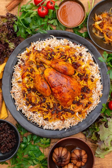 Reshteh Polo, Persian Food Iranian Cuisine, Iranian Dishes, Persian Rice, Iran Food, Iranian Recipes, Iranian Cuisine, Saffron Rice, Iftar Recipes