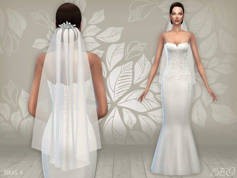 Wedding dress 02 and veil for The Sims 4 by BEO Ts4 Wedding Veil, Sims4 Wedding Veil, Sims4 Cc Wedding Veil, Sims 4 Cc Maxis Match Wedding Veil, Sims 4 Wedding Accessories, Sims 4 Wedding Veil Maxis Match, Sims 4 Cc Wedding Veil, Sims Wedding, Sims 4 Wedding Dress