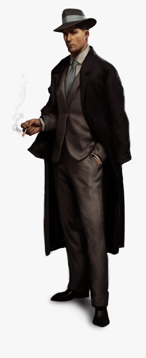 Noir Character Design, Mafia Character, Mafia Oc, Mafia Art, 1920s Gangsters, Mafia Man, Mafia 2, Call Of Cthulhu Rpg, Mafia Gangster