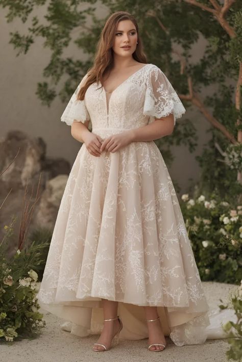 Plus Size Wedding Dress Rustic, Blue Plus Size Wedding Dress, 2nd Wedding Dress Over 40 Plus Size, Older Bride Dresses Over 50 Plus Size, Colored Wedding Dresses Plus Size, Plus Size Floral Wedding Dress, Wedding Dresses With Sleeves Plus Size, Lavendar Wedding Dress, Wedding Dresses For Short Brides Curvy