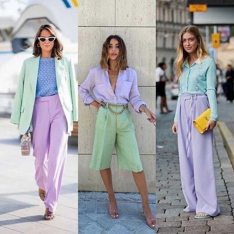 Purple Pants Outfit, Mint Pants, Colour Combinations Fashion, Color Combos Outfit, Color Blocking Outfits, Color Combinations For Clothes, Pastel Outfit, Quirky Fashion, Colourful Outfits