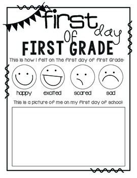 The Kissing Hand activities: FREE First Day of School Feelings worksheet. Nice activity to do after reading The Kissing Hand First Day First Grade, Ide Jurnal, Kindergarten First Week, Beginning Of Kindergarten, First Day Activities, First Grade Worksheets, First Day Of School Activities, First Grade Activities, Kindergarten Class