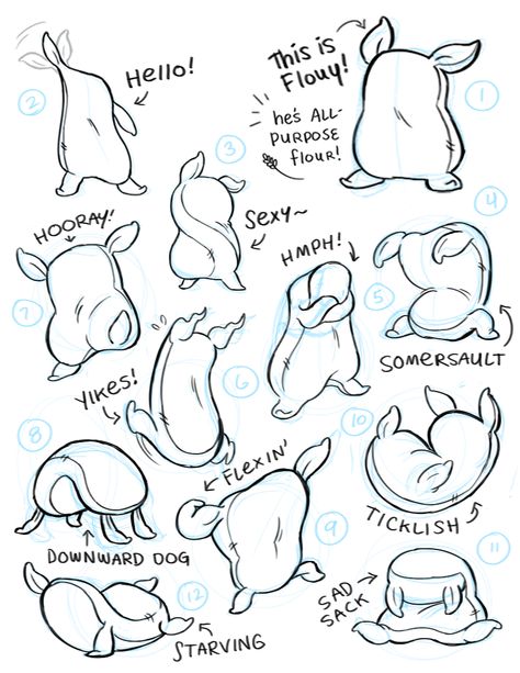 Flour Sack Character Sheet Animation assignment where we had to bring a sack of flour to life. I’ve grown attached to this ingredient Flour Bag, Small Character, Animation Storyboard, Bag Illustration, Animation Sketches, Cartoon Sketches, Animation Tutorial, 캐릭터 드로잉, Drawing Expressions