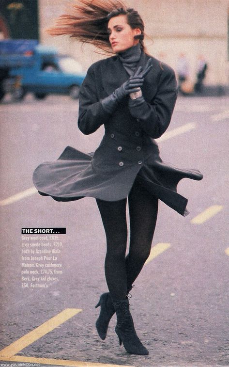 Yasmin Le Bon | editorials | 1986 Yasmin Le Bon, High Fashion Models, High Fashion Editorial, Azzedine Alaia, Vogue Uk, Early 90s, 90s Style, Strike A Pose, Pop Star