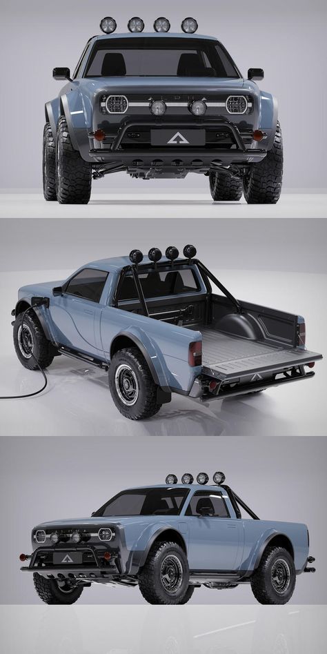 Cyberpunk Pickup Truck, Futuristic Pickup Truck, Car Ideas For Girls Vehicles, Construction Vehicles Printables, Electric 4x4, Us Army Vehicles, Laferrari Aperta, Electric Pickup Truck, Concept Vehicles Sci Fi