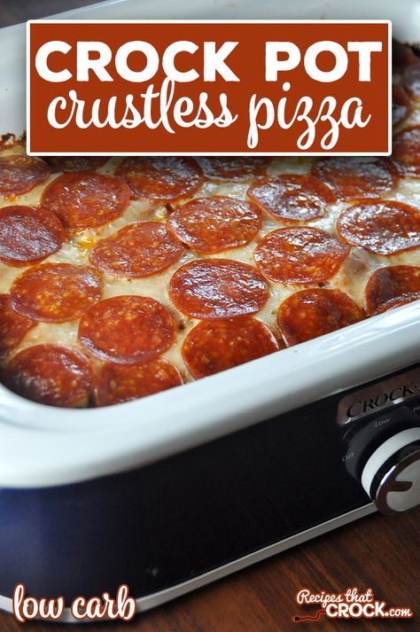 Casserole Crockpot Recipes, Crock Pot Pizza, Crustless Pizza, Low Carb Marinara, Crockpot Casserole, Bread Sticks, Low Carb Sauces, Low Carb Diet Recipes, Crockpot Recipes Slow Cooker