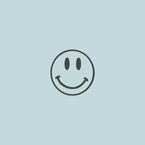 Light Blue Smiley Face Wallpaper, Smiley Face Astethic, Light Blue Smiley Face, Widgetsmith Wallpapers, Preppy Baddie, Blue Smiley Face, Smiley Face Design, Wallpaper City, Blue Quotes