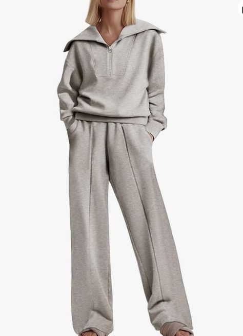 Aleumdr Two Piece Outfits Half Zip Sweatshirt Sweatsuit Lounge Sets for Women Matching Set Wide Leg Sweatpant Tracksuit #amazonaffiliate #advertisement Matching Tracksuit Set, Two Piece Sweat Suit Outfit, Matching Sweatsuit Outfits, Matching Sweatsuit Outfit, Womens Tracksuit Outfit, Sweatsuit Outfits Women, Sweat Suits Outfits, Lounge Sets For Women, Sweatsuit Outfits