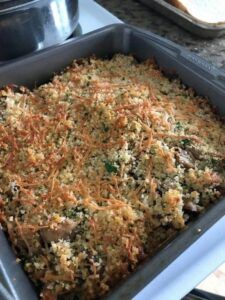 Stuffed Mushroom Casserole Stuffed Mushroom Casserole, Buttery Mushrooms, Sides Veggies, Green Bean Dishes, Thanksgiving Spread, Stuffed Mushrooms Easy, Crispy Bread, Brunswick Stew, Mushroom Casserole