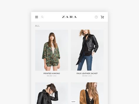 Zara | Application Design Zara App, App Mockup, Application Design, Mobile Application, Faux Leather Jackets, App Design, Global Community, Creative Professional, Mockup