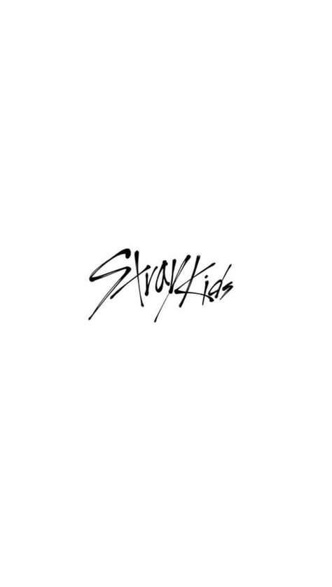 Straykids White Wallpaper, Straykids Logo Wallpaper, Straykids Logo Aesthetic, Skz White Wallpaper, Straykids Tattoo, Straykids Logo, Stray Kids Black And White, Skz Widgets, Straykids Wallpaper