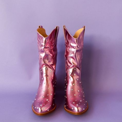 Cowboy boot restock + marked down These will be coming with me to TN this weekend for Rhinestone Cowgirl - so if you want a pair now’s the time! #cowboyboots #boots #fallfashion #rhinestonecowgirl Pink Cowboy Boot, Pink Cowboy Boots, Rhinestone Cowgirl, Pink Cowboy, Breaking In, Leather Cowboy Boots, Metallic Pink, Cowboy Boot, Pet Bandana