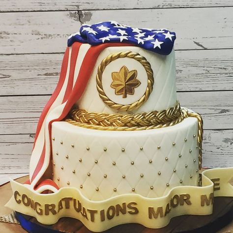 Major Promotion Party, Promotion Cake Ideas, Army Promotion Cake, Army Promotion, Promotion Cake, Usmc Retirement, Promotion Ceremony, Marine Cake, Boo Cake