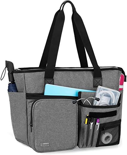 Amazon.com: Trunab Nurse Tote Bag for Work with Padded 15.6” Laptop Sleeve, Grey : Baby Nurse Work Bag, Tote Bag For Work, Bags And Totes, Utility Tote Bag, Nurse Tote Bag, Nurse Tote, Business Laptop Bag, Medical Bag, Nurse Bag