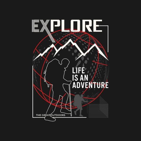 Adventure Artwork, Nort Face, Tshirt Inspiration, Adventure Logo, Travel Tshirt, Desain Buklet, T Shirt Logo Design, Shirt Logo Design, Mountain Logos