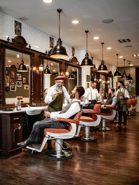 Haircut Trim, Old School Barber, Old School Barber Shop, Classic Barber Shop, Royal Oak Michigan, Barber Shop Interior, Timeless Interior Design, Barbershop Design, Barber Shop Decor