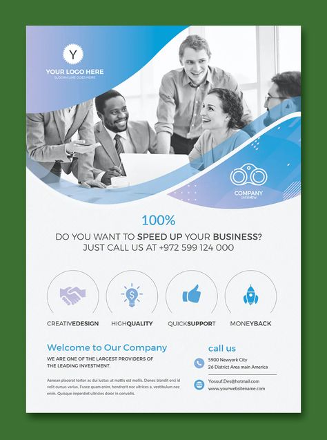 Corporate Flyer Template PSD Corporate Poster Design Inspiration, Business Flyers Designs, Corporate Poster Design Ideas, Corporate Poster Design, Corporate Graphic Design, Corporate Ads, Promotional Flyer Design, One Pager Design, Corporate Poster