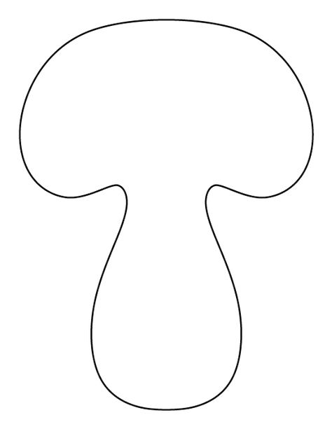 Mushroom pattern. Use the printable outline for crafts, creating stencils, scrapbooking, and more. Free PDF template to download and print at http://patternuniverse.com/download/mushroom-pattern/ Mushroom Template Free Printable, Mushroom Template, Mushroom Outline, Mushroom Printable, Printable Outline, Coloring Crafts, Paper Flower Kit, Crown Template, Mushroom Pattern