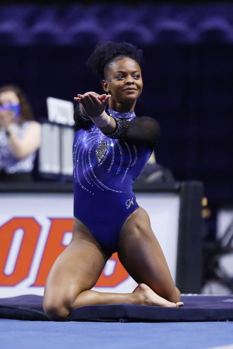 Watch Trinity Thomas's 2021 Gymnastics Floor Routine | Video Trinity Thomas, Gymnastics Floor Routine, Black Gymnast, Ucla College, Gymnastics Floor, Perfect Score, Bestie Outfits, Jennette Mccurdy, Gymnastics Pictures