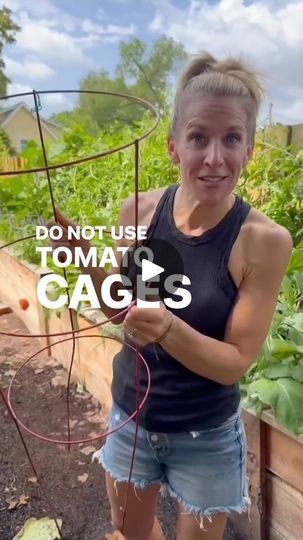 87K views · 546 reactions | Want to learn all my tips on planning out your own garden for the summer? Comment SUMMER and I’ll send you the link to join my Summer Garden Challenge

Have you made this mistake!!!?😮

The first year I was running my business I had wonderful soil and agreed to use my clients’ tomato cages when I planted out all their tomatoes for spring. 

I returned back to the garden a few weeks later and the cages had fallen over 🫢 the vines had all grown up and over the tomato cages and it was a crazy mess. 

That’s when I switched to trellises instead. 

Tomato cages work best for bush plants-not vining ones. So use them for small bush tomatoes, eggplants and peppers (not vining tomatoes). 

Then comment SUMMER to join me for the Summer Garden Challenge-happening soon!

# Tomato Cages Gardening, Grape Trellis Ideas, Bush Tomatoes, Grape Trellis, Plant Cages, Tomato Vine, Bush Plant, Tomato Cages, Tomato Garden