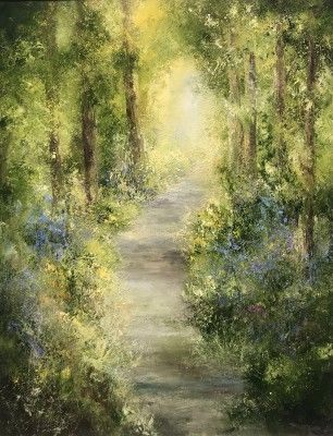 Amanda HOSKIN artist, paintings and art at the Red Rag British Art Gallery Amanda Hoskin Art, Amanda Hoskin, British Paintings, Bluebell Woods, Paintings Nature, Red Rag, Art Oil Paintings, Abstract Art Landscape, British Art