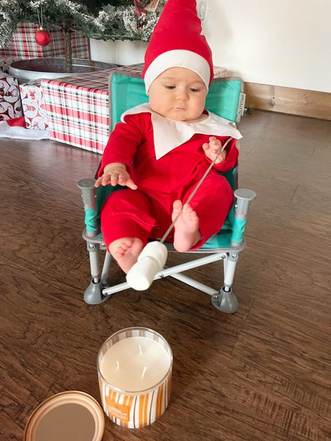 Elf On The Shelf Ideas Baby Photoshoot, Baby As Elf On The Shelf, Elf On The Shelf With Baby, Elf On A Shelf Photo Shoot, Elf On The Shelf Baby, Elf On The Shelf Pictures With Baby, Baby Elf On The Shelf Ideas, Newborn Elf On The Shelf Pictures, Baby Elf On The Shelf