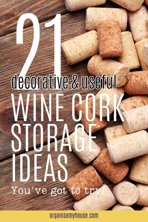 Wine Cork Storage, Wine Cork Wall Decor, Wine Diy Crafts, Cork Storage, Wine Corks Decor, Wine Cork Diy Projects, Reuse Wine Bottles, Wine Cork Board, Cork Diy Projects