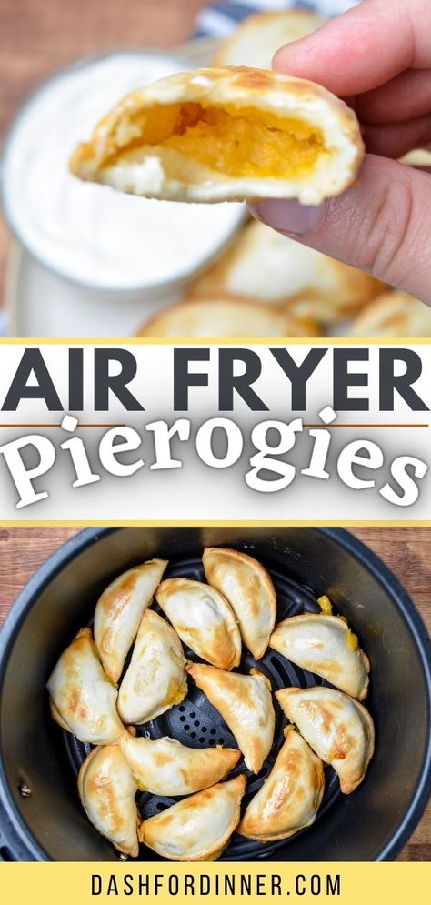 Did you know you can make frozen peirogies in the air fryer!? They are perfectly cooked on the inside, and perfectly crispy on the outside. Air Fryer Pierogies, Easy Air Fryer Snacks, Vegetarian Air Fryer, Air Fryer Snacks, Horseradish Mayo, Frozen Pierogies, Air Flyer, Easy Air Fryer Recipes, Air Fryer Recipe