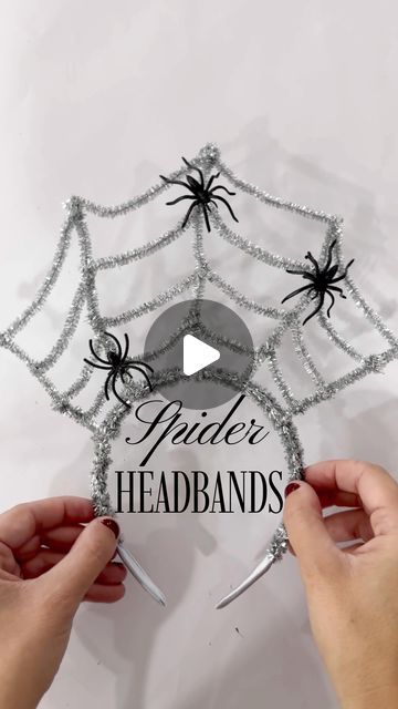 Kristen Racanati on Instagram: "Comment SPIDER for links to be sent to your messages 🕷️https://liketk.it/4Ta21  * forgot to say that I cut the spider rings before I glued them down to the pipe cleaners !  . . . #halloween #halloweenparty #halloweenpartyideas #halloweendiy #halloweencrafts #halloweencraftsforkids #halloweencraft #halloweencrafting #kidshalloweenparty #partytime #halloweenbirthday #spooky #spookyseason #spiders #crafts #diy #diymom #diycrafts #headbands #ltkhalloween" Diy Spider Headband, Halloween Headbands Diy, Spider Costume Diy, Spider Headband Craft, Diy Spider Costume, Diy Halloween Headbands, Halloween Hats Diy, Spider Web Costume, Spider Rings