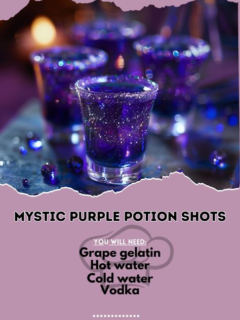 Whimsical Recipes, Purple Drinks Alcohol, Bartender Drinks Recipes, Purple Potion, Purple Drinks, Pretty Alcoholic Drinks, Cocktail Drinks Alcoholic, Pretty Cocktails, Yummy Alcoholic Drinks