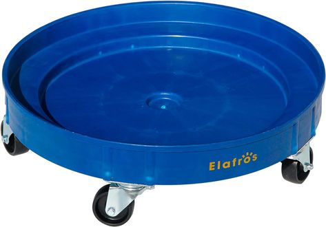 ELAFROS 30 Gallon and 55 Gallon Heavy Duty Plastic Drum Dolly – Durable Plastic Drum Cart 900 lb. Capacity- Barrel Dolly with 5 Swivel Casters Wheel,Blue Wheeled Cart, Plastic Drums, 55 Gallon Drum, 55 Gallon, Garden Life, Swivel Casters, Casters Wheels, Drums, Barrel