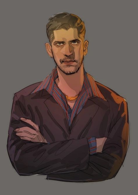 Modern Character Concept Art, Business Man Character Art, Mob Character Design, Investigator Character Design, Bartender Character Design, Modern Male Character Art, Male Character Art Modern, 80s Character Design, Vtm Character Art