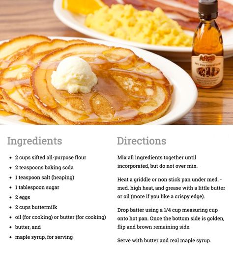 Cracker Barrel buttermilk pancakes! Cracker Barrel Recipes, Buttermilk Pancakes, Breakfast Pancakes, Cracker Barrel, Breakfast Items, Breakfast Brunch Recipes, Breakfast Treats, Keto Breakfast, Breakfast Dishes