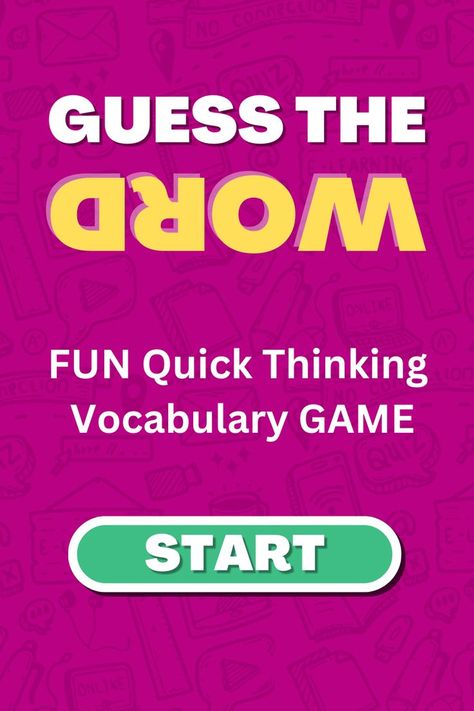 In this video, you will be shown a word that is upside down and, without tilting your head, guess what the word is. You will have 3 seconds to guess the word. We hope you like word games. Guess The Word is one of the most challenging word quizzes. But not only does it test your vocabulary knowledge, but it also tests your appearance perception and your attention skills. While playing this game remember that you are fighting against the clock. Guess The Word Game, Guess The Word, Vocabulary Games, Game Start, Word Games, Trivia Games, Upside Down, Trivia, Cool Words